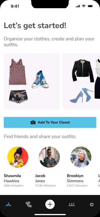 Closet Dashboard