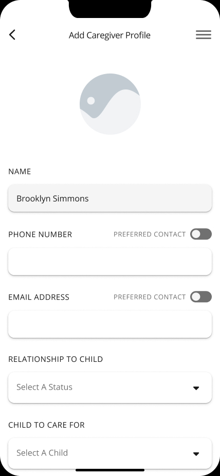 add a caregiver